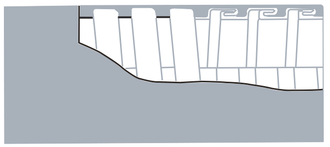 Smooth-jacket conduit cutaway
